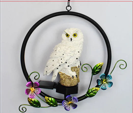 Solar Owl LED Light Outdoor Owl Garden Patio