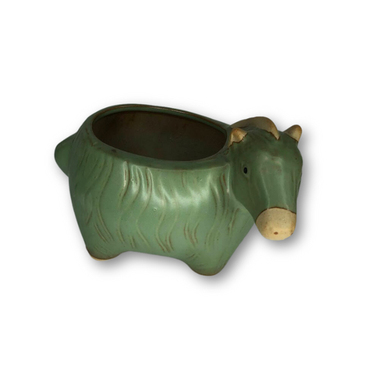 Rustic Antique Green Horse, Flower Pot-0