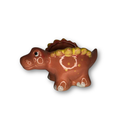 Pink Stegosaurus Pot, Dinosaur Flower Pot-0