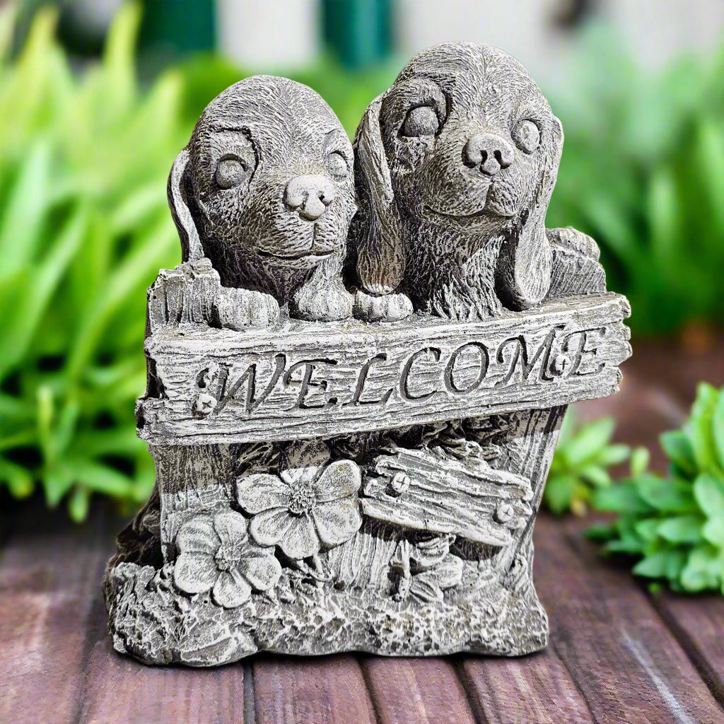 Playful Pups Welcome Garden Sign (9" x 8")-3