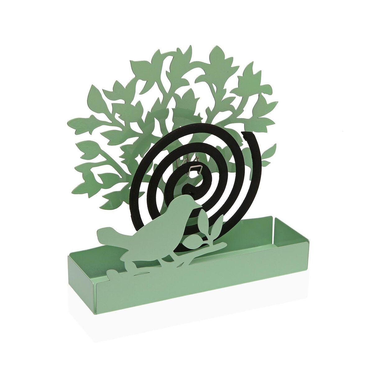 Support for mosquito coils Versa Green Metal 5 x 17 x 17 cm Tree-0