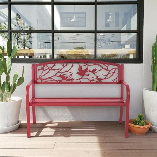 Patio Garden Bench Park Yard Outdoor Furniture-4