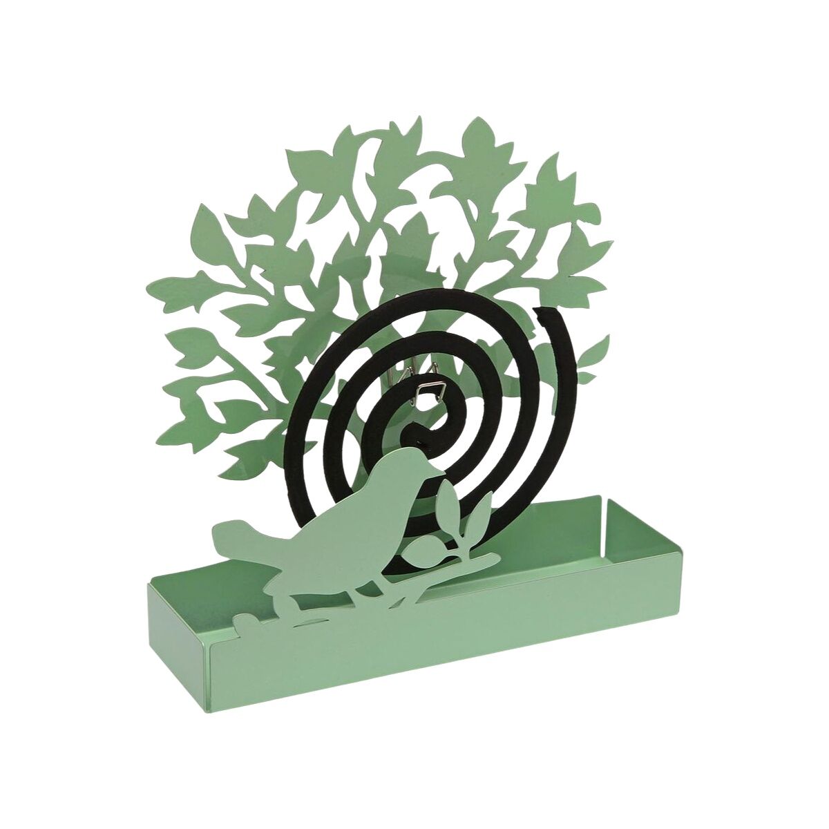 Support for mosquito coils Versa Green Metal 5 x 17 x 17 cm Tree-1