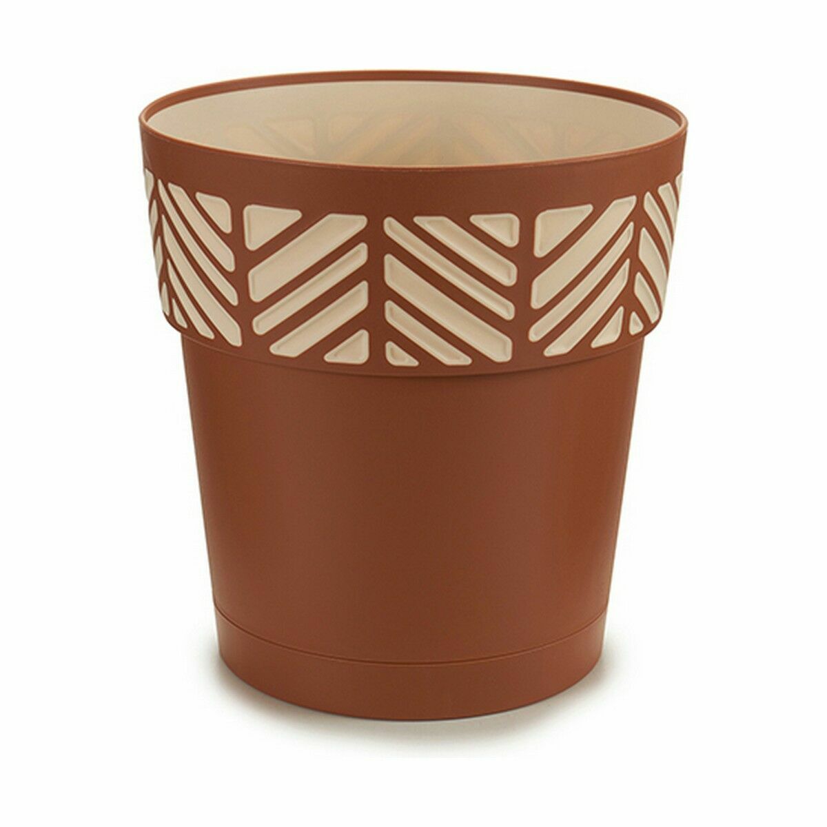 Self-watering flowerpot Stefanplast Orfeo Terracotta Plastic 25 x 25 x 25 cm (6 Units)-2