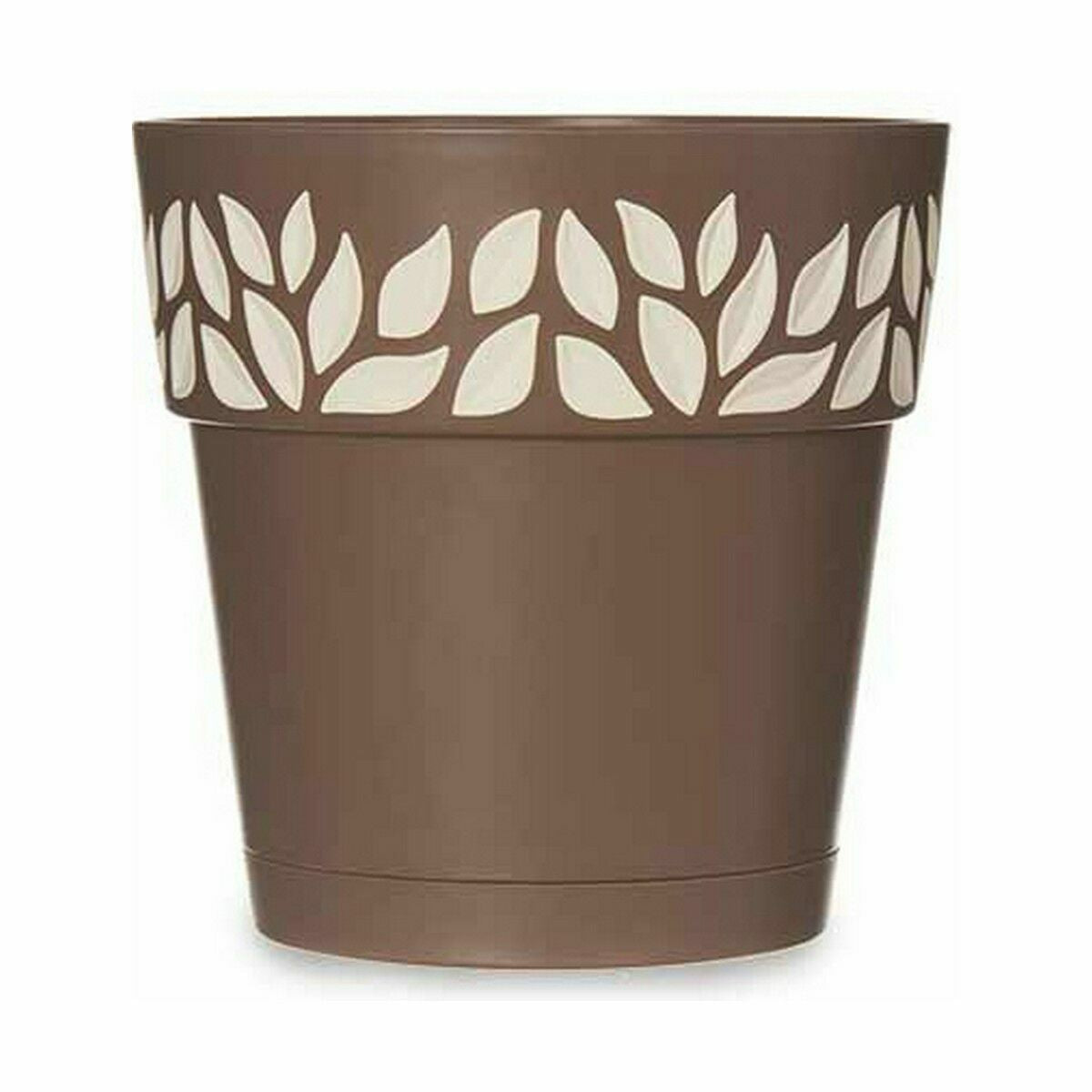 Self-watering flowerpot Stefanplast Cloe Brown Plastic 15 x 15 x 15 cm (12 Units)-2