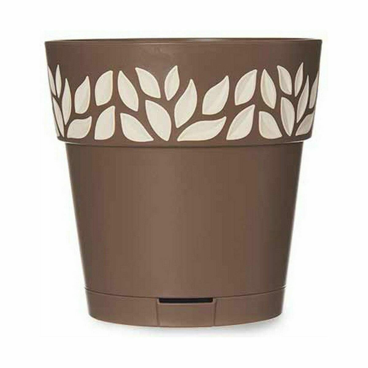 Self-watering flowerpot Stefanplast Cloe Brown Plastic 15 x 15 x 15 cm (12 Units)-1