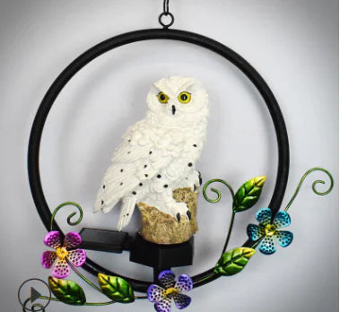 Solar Owl LED Light Outdoor Owl Garden Patio