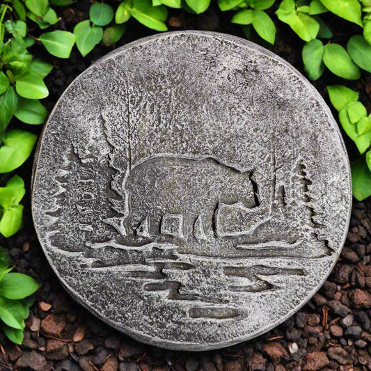 Forest Guardian Bear Stepping Stone (12" x 1.2")-0