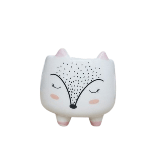 Ceramic Round Fox Succulent Plant/Pot - Style 12-0