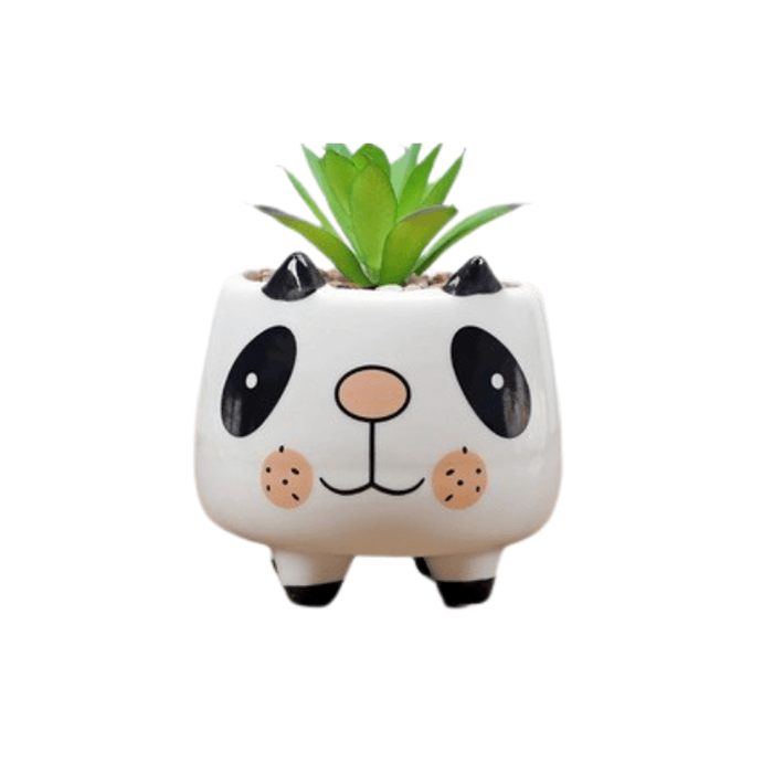 Ceramic Round Puppy Dog Succulent Plant/Pot - Style 10-0