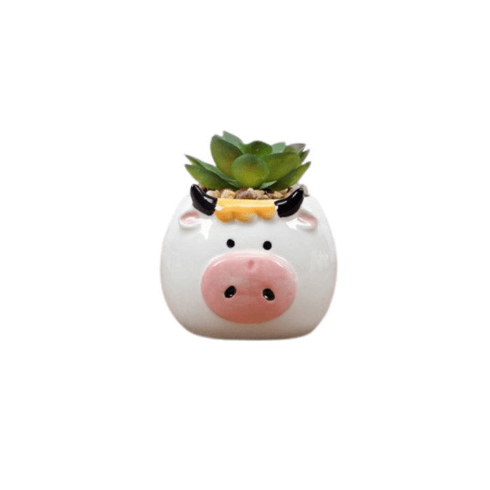 Cute Bull/Cow Succulent Planter-0