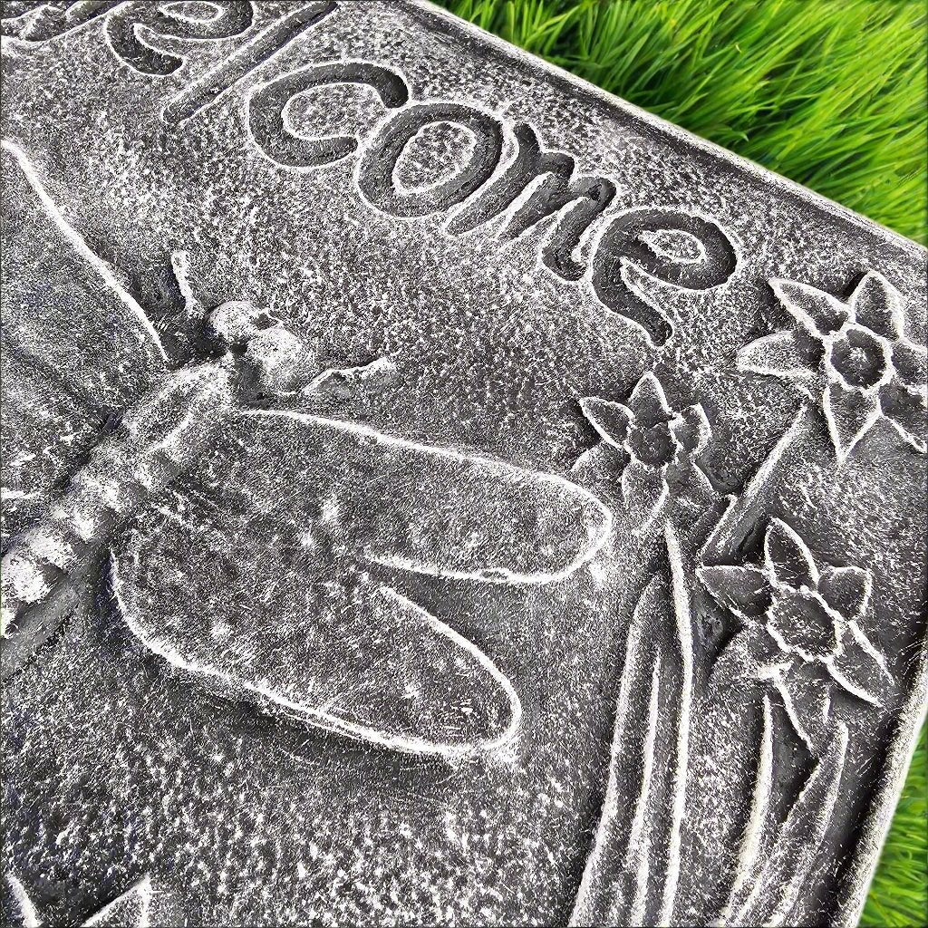 Dragonfly Enchanted Welcome Stone (11" x 11")-4