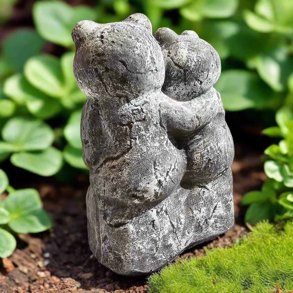 Charming Frog Couple Statue (7" x 5")-4