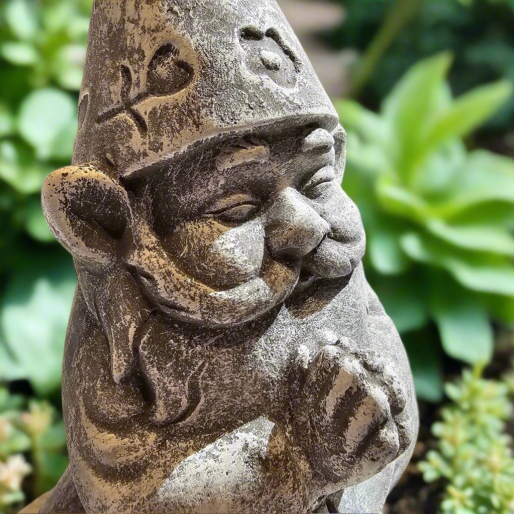 Peaceful Praying Gnome Statue (8" x 6")-4