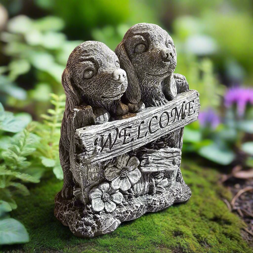 Playful Pups Welcome Garden Sign (9" x 8")-2