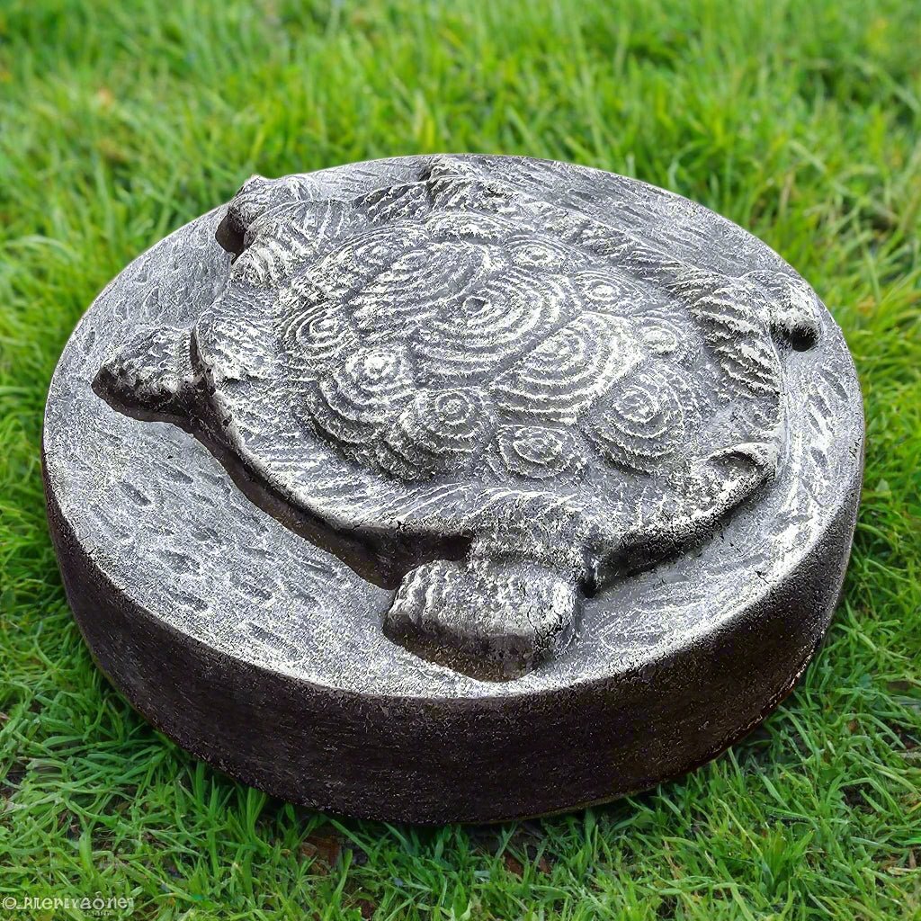 Tranquil Turtle Garden Stepping Stone (9" x 1.5")-1