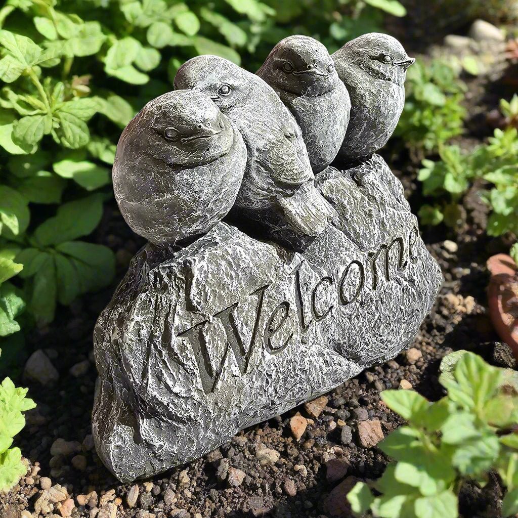 Chirpy Welcome Bird Statue (8" x 10")-1