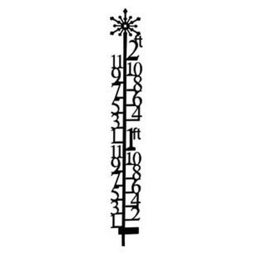 Wrought Iron 2 ft Snowflake Snow Gauge Yard Stake